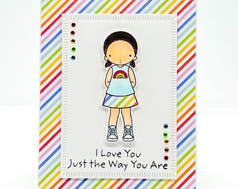 LGBTQ Card, Pride Card, Gay, Lesbian, Pride All Ages, Kids Card, Encouragement, Thinking of You, Proud of You, Rainbow, Be You, Coming Out