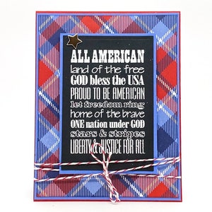 July 4th Handmade Card, Independence Day Card, Patriotic Birthday, Memorial Day, Military Thank you or Birthday, Veterans Day Card, Veterans