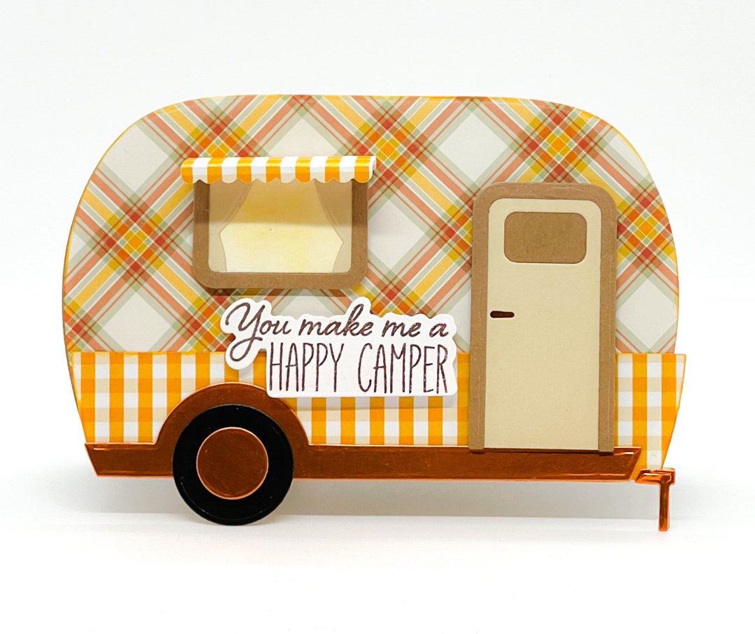 Camper, Retro Camper, Camper Card, Birthday Card, Fall Camper, Fall ...