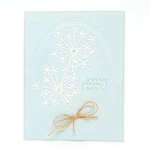 Handmade Sympathy Card with Dandelion, Loss of Loved One, Bereavement Card, Handcrafted Comfort Card, Thinking of You, Nature Sympathy