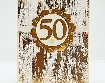 50th Anniversary, Golden Anniversary, Fiftieth Wedding Anniversary, 50 Years, Husband, Wife Anniversary, Golden Wedding, Anniversary Card