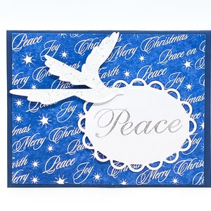 Christmas Card, Handmade Card, Peace Card, Holiday Greeting Card, Christmas Cards, Doves, Holiday Cards, Peace, Joy, Merry Christmas, Dove