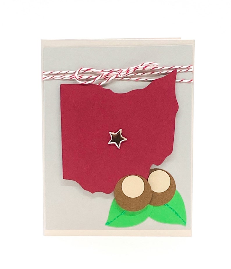 Ohio State Buckeye Card Handmade OSU Card Football Card Etsy