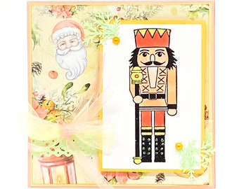 Christmas Nutcracker, Childrens Christmas Card, Nutcracker Ballet, Kids Christmas, Dancer Christmas, Orange Nutcracker, Ballerina Christmas