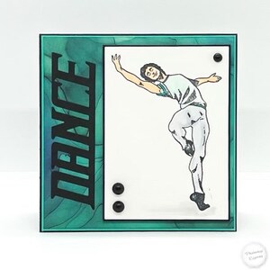 Male Dancer Card, Boy Dancer, Mens Ballet, Ballet Card, Boy Dancer card, Ballet Dancer, Boy Dancer gift, Handmade card, dancer gift,