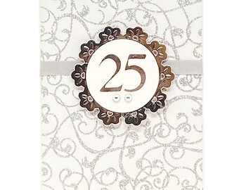 Silver Anniversary, 25th Anniversary, Wedding Anniversary, 25 Years, Husband, Wife, Anniversary Card, Congratulations, 25th Silver, Wedding