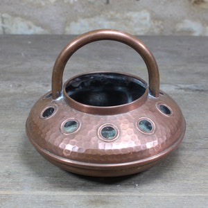 Vintage French Copper Planter Jardiniere Flowers