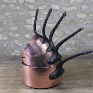 Gehämmertes Kupfer Kochgeschirr Set, Zinn ausgekleidet French Pans (5teilig)