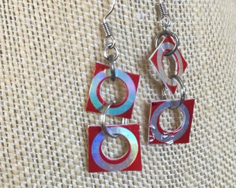 Squared Target - Upcycled Target Credit Card Earrings