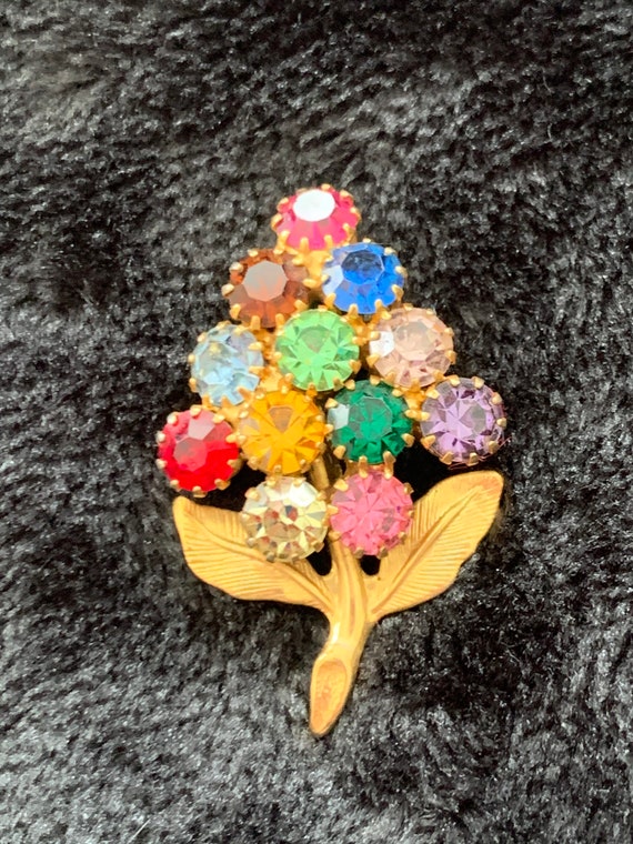 Beautiful multi colored brooch - image 1