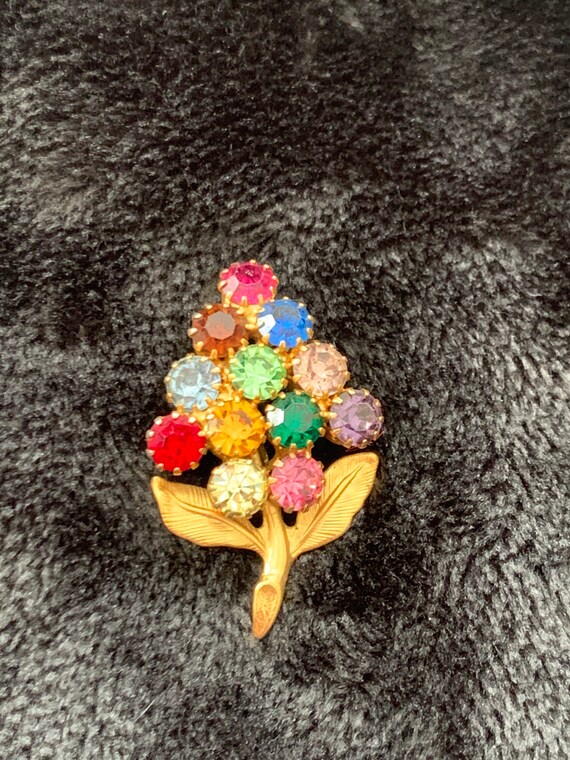 Beautiful multi colored brooch - image 3