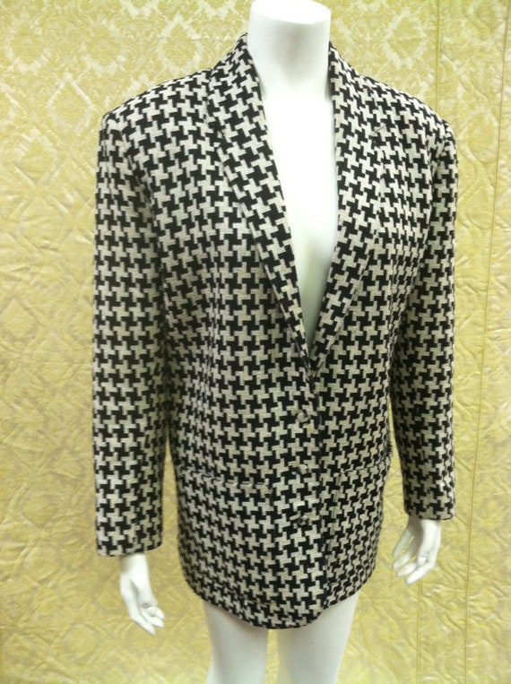 Vintage Santa Cruz black and white blazer