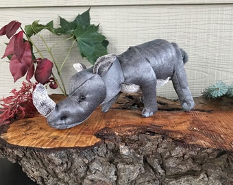 Rhinoceros Wildlife Plush Toy Stuffed Animal