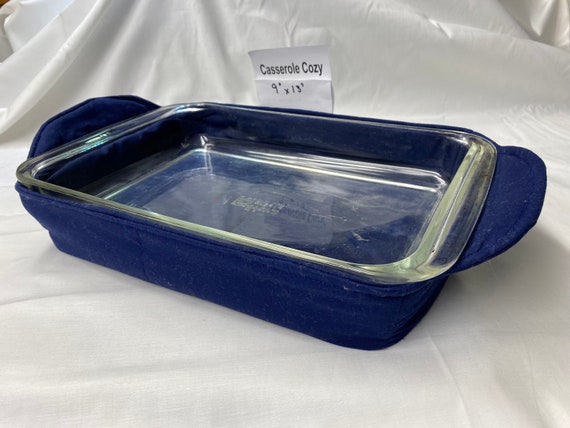 Casserole Cozy // Casserole Serving Cozy // Insulated Dish Cover // 9x13  Baking Dish Cozy // Microwave Casserole Cozy // Navy Blue 