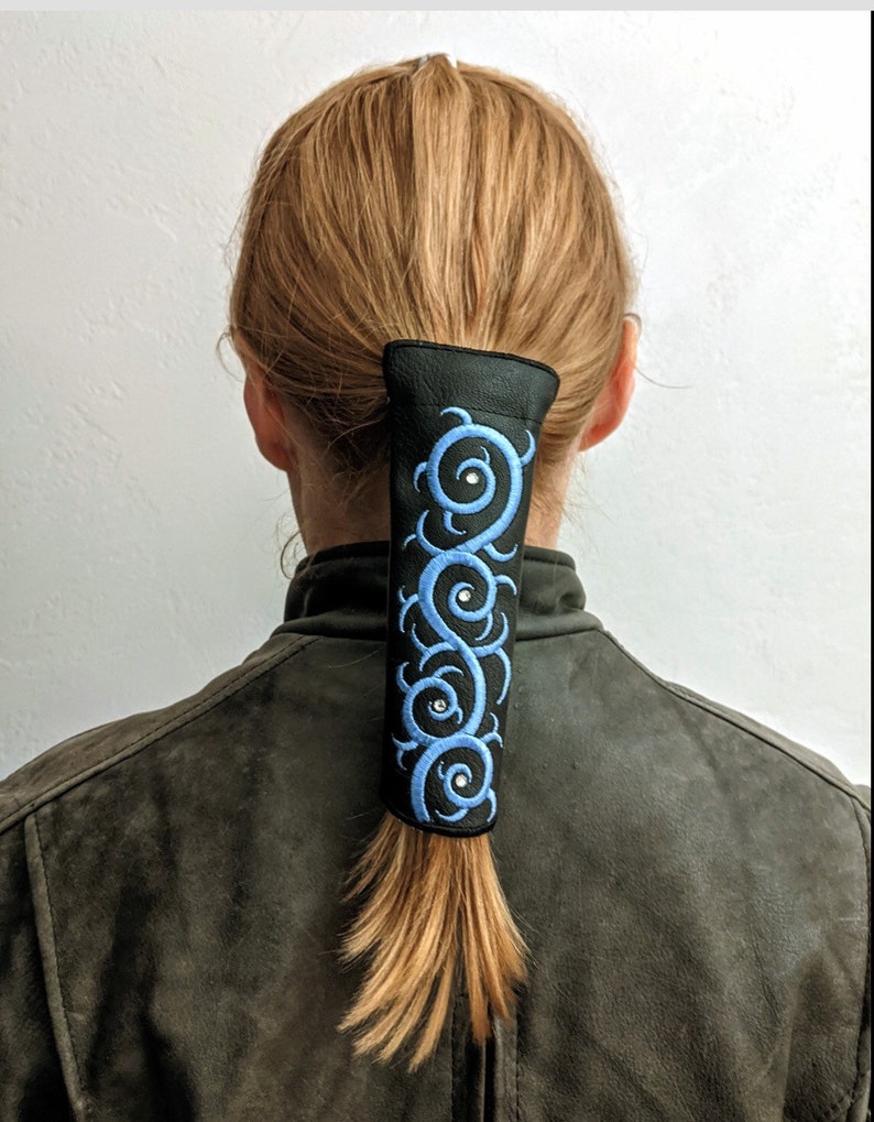 Biker Ponytail Hair Wrap // No Slip Ponytail Hair Wrap // Etsy
