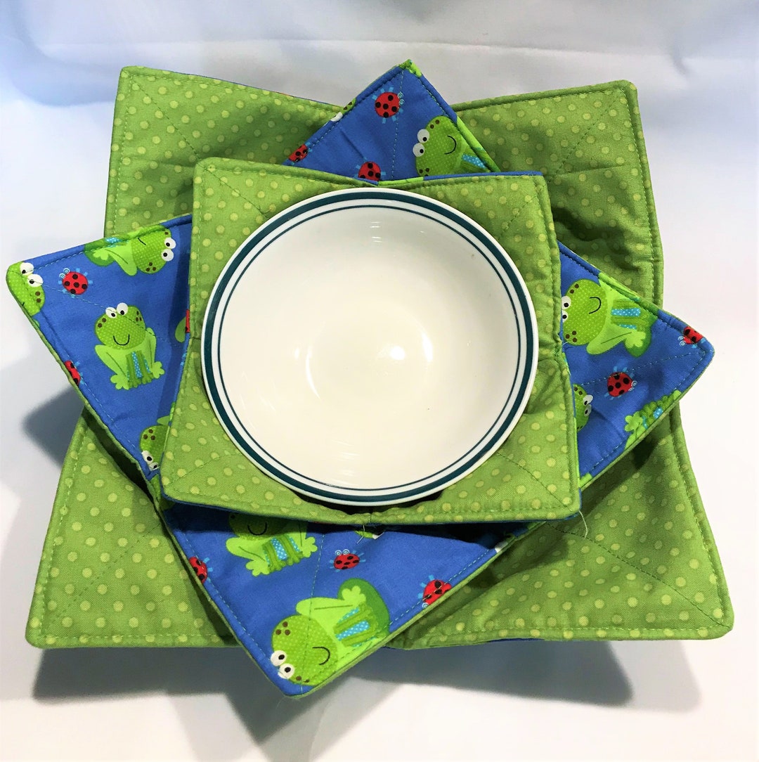 Microwave Bowl Cozy Froggies / Frog Microwave Hot Pad / Ice Etsy