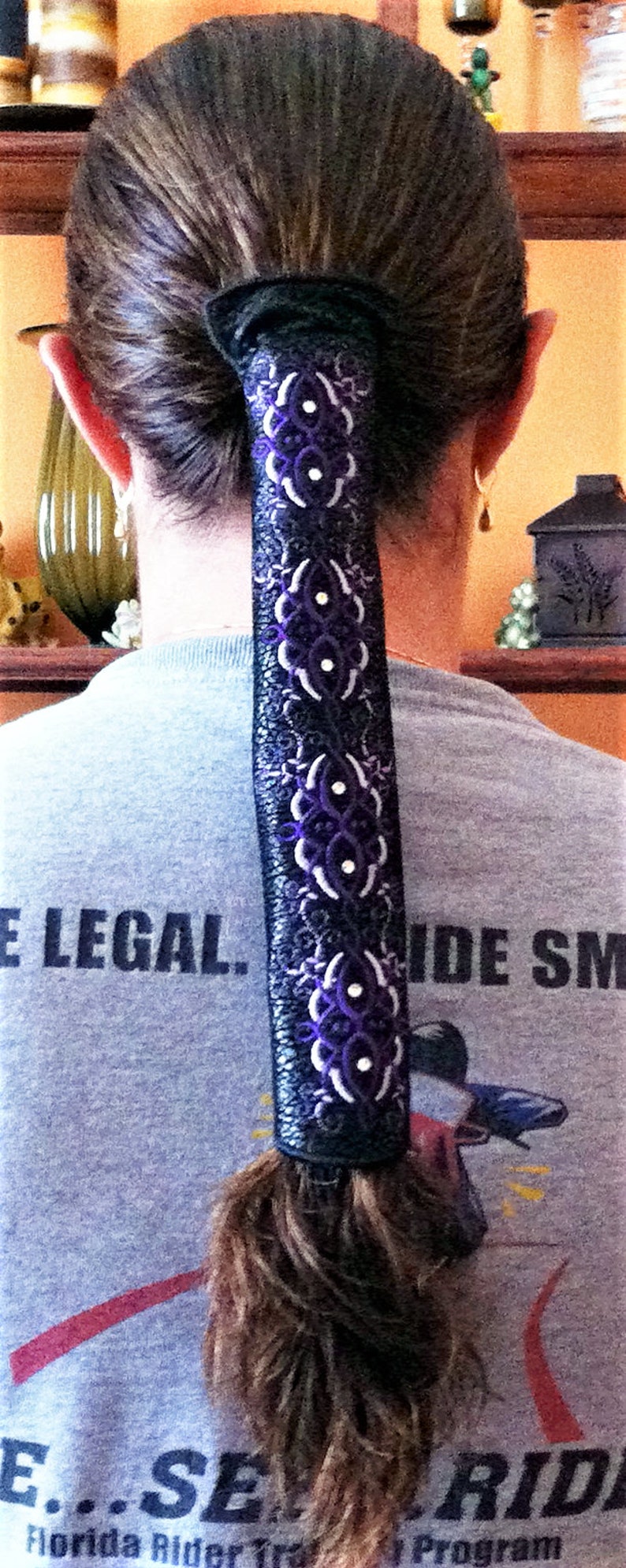 Biker Ponytail Hair Wrap // No Slip Ponytail Hair Wrap // Etsy Canada