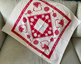 Vintage Wonder-Dri Flour Sack Towel: 1950s Novelty Kitchen Decor