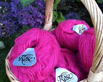 Pink / Magenta Mohair Look Yarn - Made in Norway