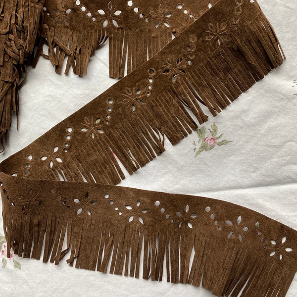 Decorative Faux Ultrasuede Fringe, Trim . 2..5" Wide x 3 Yards long