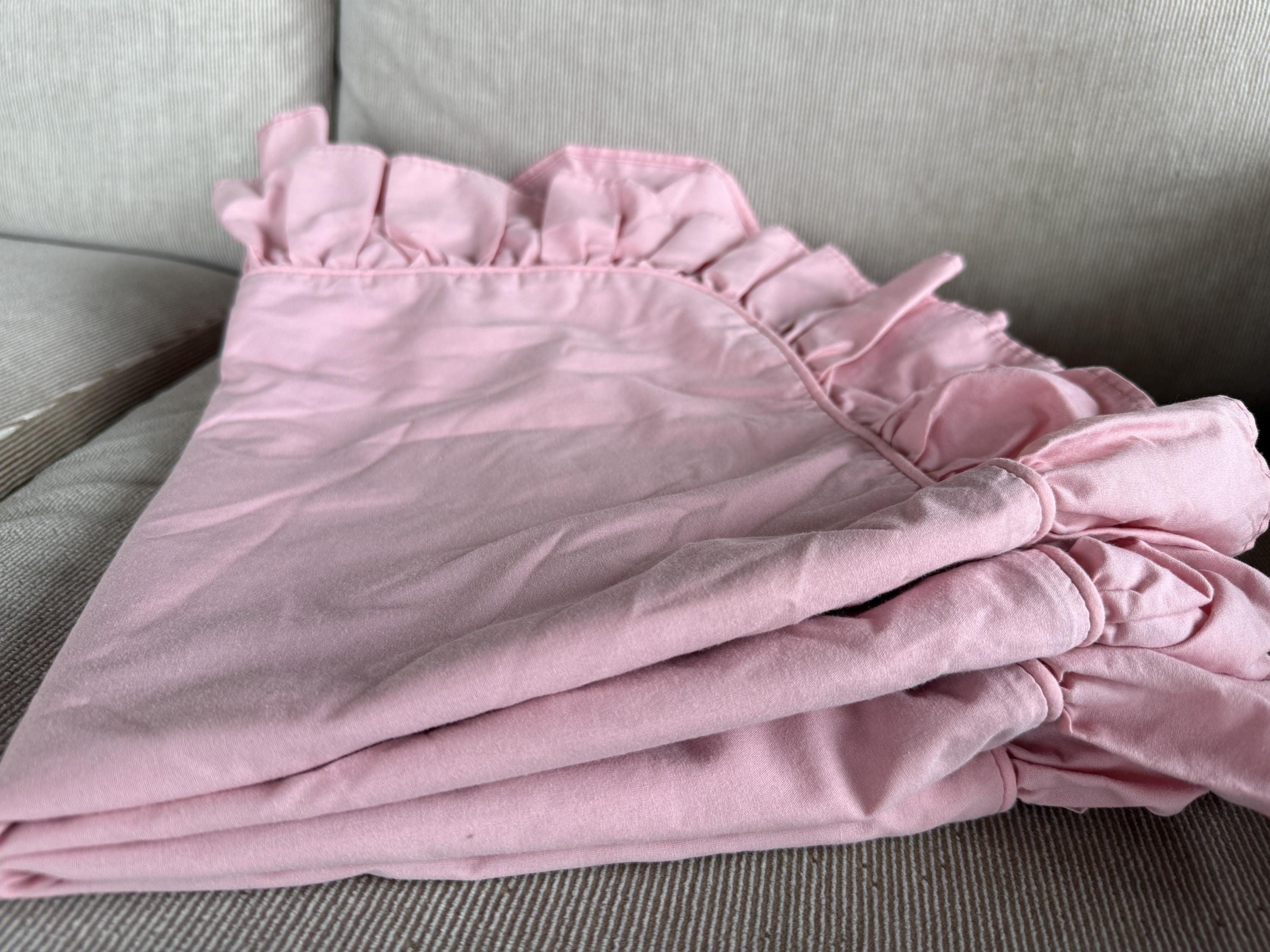 Vintage Westpoint Stevens Pink Ruffled Edge Standard Size Pillow Shams ...