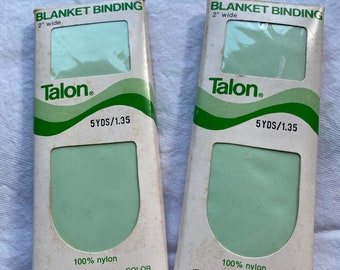 Vintage Talon Blanket Binding - 2" W x 5 Yards L - Mint Green - Nylon