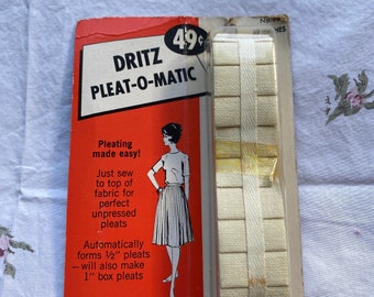 Vintage Dritz Pleat-O-Matic Pleat Maker - 1962 - For Half Inch Pleats and Box Pleats