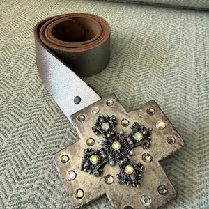 Rhinestone Cross Belt - Etsy