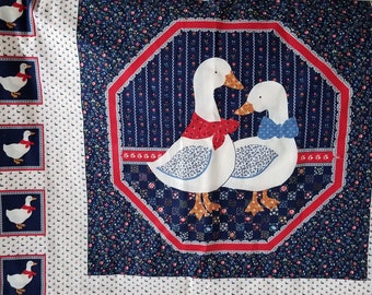 Ducks Vintage Fabric Panel by VIP Cranston Print Works Co.