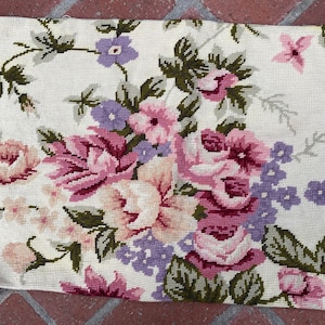 Gorgeous Large Floral Needlepoint Cushion Cover