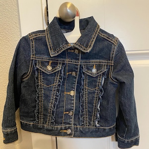 Denim Jacket, Girl&#39;s Denim Jacket, Size 2T, The Children&#39;s Place, Play Jacket, Classic Jean Jacket Style