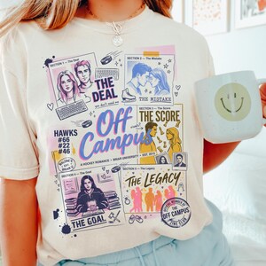 Camiseta Off Campus Collage / Camiseta con montaje de programa de televisión bookish la oferta