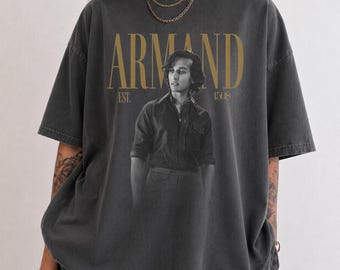 T-shirt med vampyrmotiv från Armand i vintagestil | T-shirt med gotisk filmkaraktär i komfortfärger