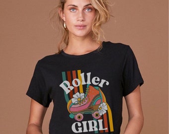 Roller Skating retro t shirt // Roller girl tee // Old School tee // Vintage roller derby shirt // Classic 1970’s logo // Gift for her