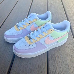 Custom Pastel Colors Hand-Painted Nike Air Force 1’s | Adult sizes