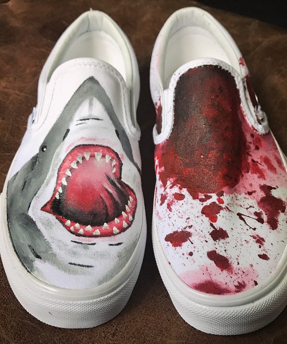 custom painted white vans