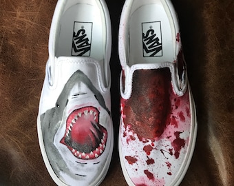 Custom Shark Hand Painted Vans | Baby through Adult Sizes Available!