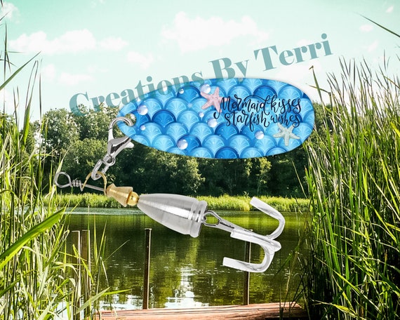 Personalized Fishing Lure - Fishing Gifts - Gifts - Custom Fishing Lure -  Mothers Day Gift - Fishing Gifts - Mermaid Kisses