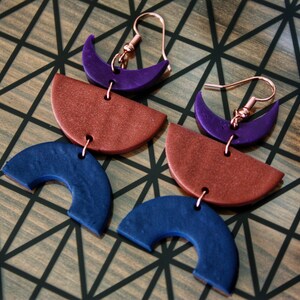 Bold Colored Dangle Earrings