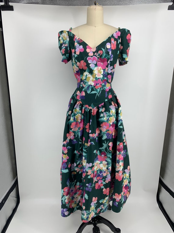Lovely vintage 1980s floral dress - image 4