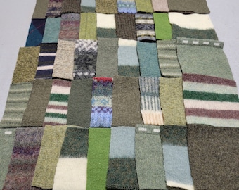 Wool Squares, 5" Color Specific-12 pcs, Felted Wool, Quilt Squares, Wool Scraps, Hand Cut  P, Repurposed Sweater, Wool Crafts, Fabric Scraps