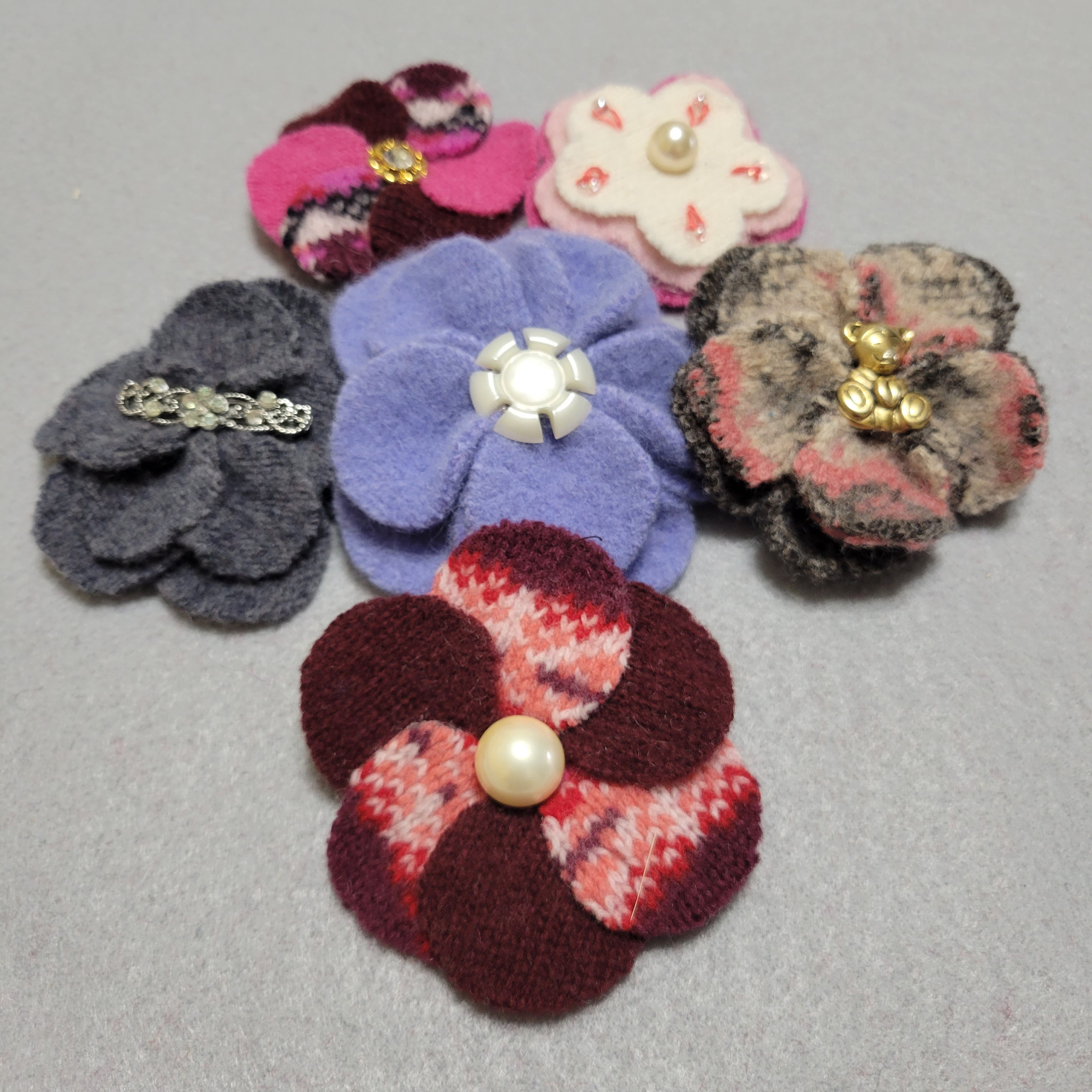 Repurposed Wool Sweater Scraps, Felted Wool, Wool Scrap Charm Pack