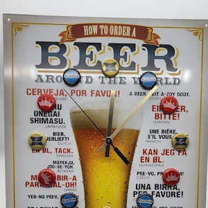 Clock / Beer Clock / Coors Light Metal Clock / Wall Art / Wall Clock / Housewares / Novelty Clocks / Metal Plaque Clock