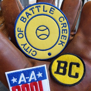 Vintage Baseball Inspired Battle Creek Belles Patch Set
