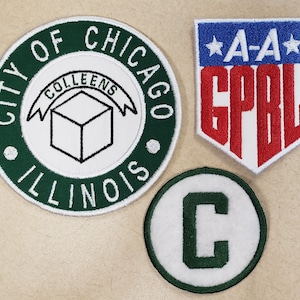 Vintage Baseball Inspired Chicago Colleens Patch Set