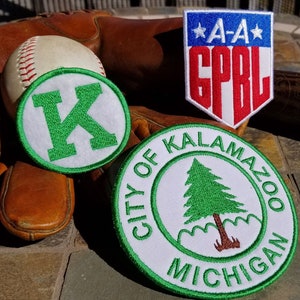 Vintage Baseball Inspired Kalamazoo Lassies Patch Set
