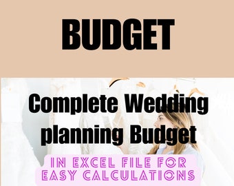 WEDDING BUDGET CALCULATOR excel file wedding budget planning with embeded calculations