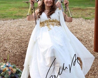 PreOrder Handmade PERSEPHONE Calliste Bride, grecian wedding dress, boho wedding dress, boho dress, ancient greek wedding dress