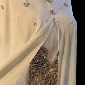 PreOrder Handmade Luxury wedding cape bolero satin beaded bridal rhinestone cover