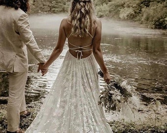 CELESTE hippie wedding dress